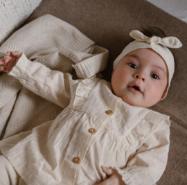 Dirkje - Jurkje + Haarband - Off - White - Bio - Cotton