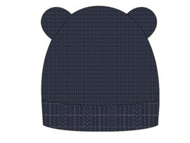 Sarlini - Knit - Baby - Kindermuts + Sjaal - Navy - Oortjes