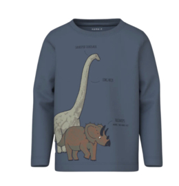 Name It - T-shirt - Longsleeve - Dino - Donkerblauw