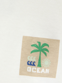 Name It - T-shirt - NMMHADRIAN - Backprint - Cloud Dancer