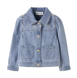 Name It - Jacket - NMFHarper - Light Blue Denim - Bloemetjes