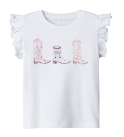 Name It - T-shirt - Hadia - Cowboy - Bright white