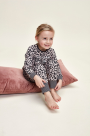 Charlie Choe -  Meisjes -  Pyjama - Lounge -  Set -  Zwart -  Roze - Panter