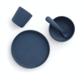 Jollein - Dinerset - Siliconen - Jeans - Blue