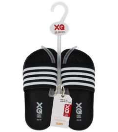 XQ Footwear - Slippers - Zwart - Wit - Gestreept