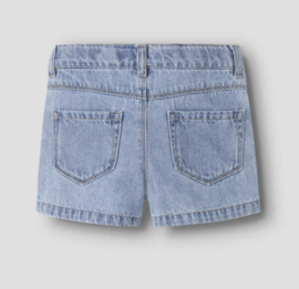 Name It - Broek - NMFRose -Light Blue Denim - Bloemetjes