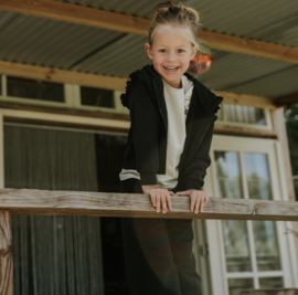 Koko Noko - Vest - Zwart - Ruffles - Bio Cotton