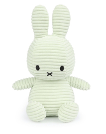 Nijntje -Miffy -  Knuffel - Sitting - Corduroy - Fresh Mint - 23 cm