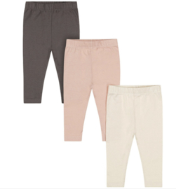 Dirkje - Leggings - 3-pack - Bruin - Roze - Wit