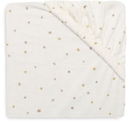 Jollein hoeslaken ledikant - Kangaroots - Dusty Dot - 60x120 cm