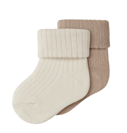 Name It - Sokken - NBNNUGAT - 2 stuks - Antique White Sesame