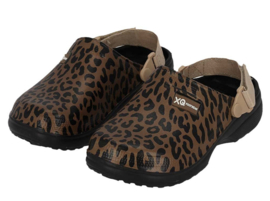 XQ Footwear - Tuinklompen - Panterprint - Bruin