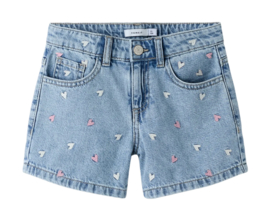 Name It - Broek - NKFBella - Hartjes - Light Blue Denim