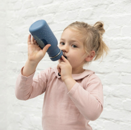 Trixie - Drinkfles - Mrs. Elephant - Olifant - RVS waterfles - Lekvrij - 350ml - Blauw