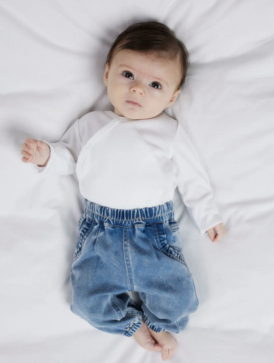 Name It - Broek - Rose - Frill Jeans - Medium Blue Denim