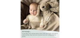 Baby's Only Bibi het knuffelkonijn met slaaptrainer - Baby knuffel met white noise en slimme huilsensor - Nachtlicht - Warm Linen