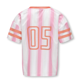 Only Girls - T-shirt - Koglula - V-hals - Sport Jersey - Begonia Pink