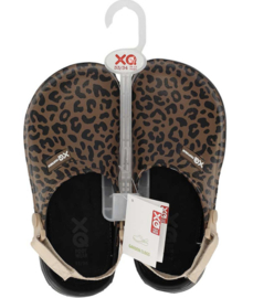 XQ Footwear - Tuinklompen - Panterprint - Bruin