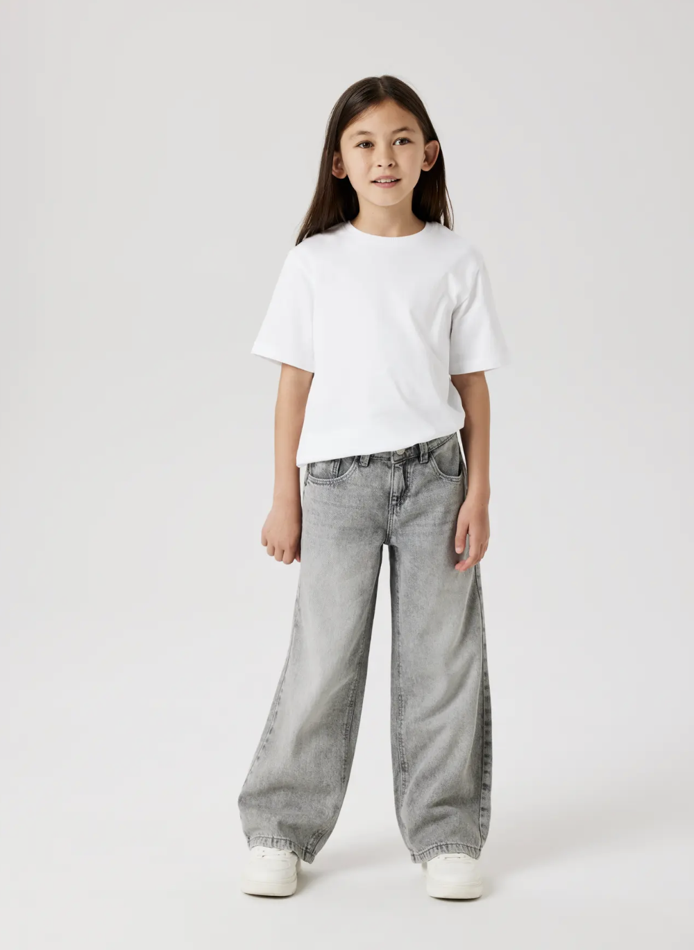 Name It - Broek - Rose - Wide jeans - Light grey