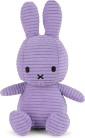 Nijntje - Miffy - Knuffel - Sitting - Corduroy - Lila - 23 cm