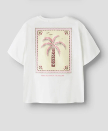 Name It- T-shirt - Girls - NKFHERLISE - Backprint - Bright White