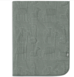 Jollein - Deken - Wieg - Jungle Jambo - Ash green - 75x100 cm