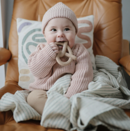 Mushie - Bijtring - Pretzel - Naturel - 3 maanden+