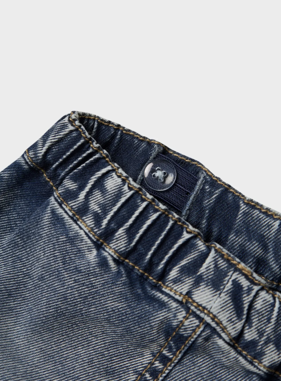 Name It - Broek - Ben - Baggy - Cargo - Dark - Blue - Denim - Soft