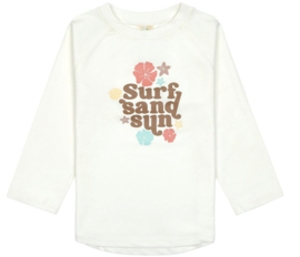 Lässig - UV - T-shirt - Bloemetjes - Surf - Sand - Sun - Wit - Sea salt