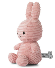 Nijntje - Miffy - Knuffel - Sitting -  Corduroy - Pink - 23 cm