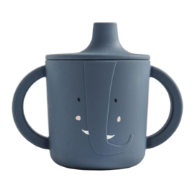 Trixie - Tuitbeker - Siliconen - Antilek - Mrs. Elephant - Olifant - Blauw
