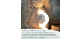 Baby's Only Bibi het knuffelkonijn met slaaptrainer - Baby knuffel met white noise en slimme huilsensor - Nachtlicht - Warm Linen