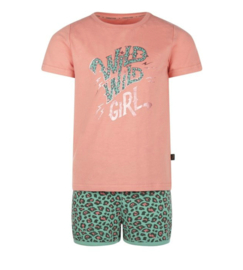 Charlie Choe - Pyjama - Groen - Roze - Panter