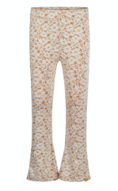 Koko Noko - Flared - Broek - Bloemen - Camel