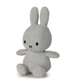 Nijntje - Miffy - Knuffel - Sitting - Corduroy - Soft - Grey - 23cm