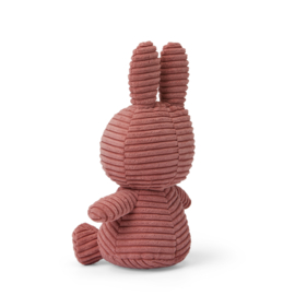 Nijntje - Miffy - Knuffel - Sitting - Corduroy - Dusty Rose - 23 cm