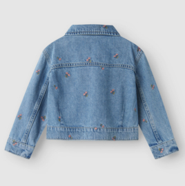 Name It - Jacket - Vest - Light - Blue - Denim - Kersjes - Cherries