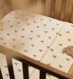 Jollein - Hoeslaken Jersey - Mini Teddy Bear - 60x120 cm