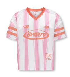 Only Girls - T-shirt - Koglula - V-hals - Sport Jersey - Begonia Pink