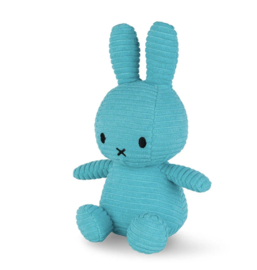 Bon Ton Toys - Nijntje - Miffy - Knuffel - Sitting - Corduroy - Teal - 23 cm