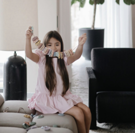 Mushie - Lasing Bead Set - 54 kralen - 4 koorden