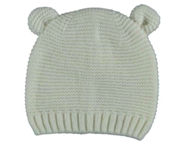 Sarlini - Knit - Baby - Kindermuts + Sjaal - Offwhite - Oortjes