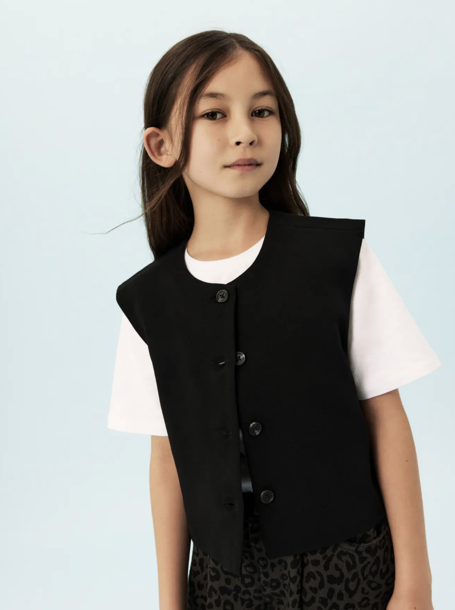 Name It - Top - Gilet - Lamilla - Zwart