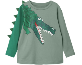 Name It - Longsleeve - Shirt - Krokodil - Iceberg Green