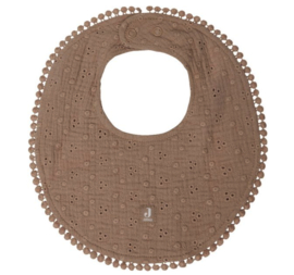 Jollein - Slab - Rond - Embroidery - Biscuit - Bruin