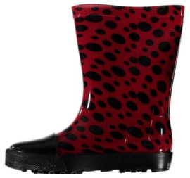 XQ Footwear - Regenlaarzen - Lieveheersbeestje - Zwart - Rood