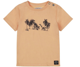 Dirkje - T-shirt - Oranje - Palmbomen
