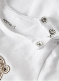 Name It - T-shirt - Longsleeve - NBFRISSY - Bright White - Love