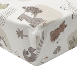 Jollein - Hoeslaken Jersey - Barn Buddies - 70/75x140/150 cm