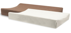 Jollein - Aankleedkussenhoes Badstof - Light Terra & Oatmeal - 2 Stuks  - 50x70 cm